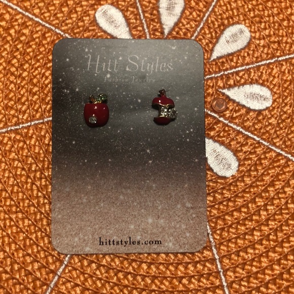 Apple Stud Diamond Earrings - Picture 4 of 4